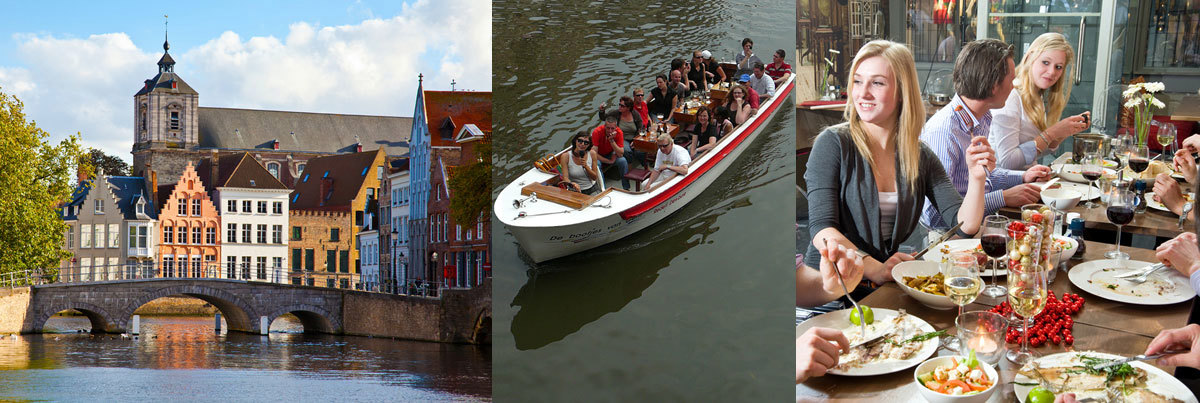 Rondvaart met stadswandeling in Brugge