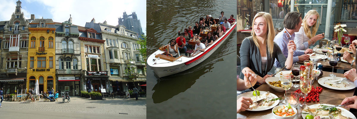 Rondvaart met stadswandeling in Gent