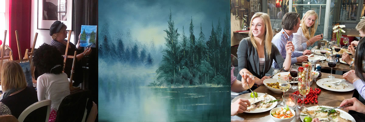 Schilderen als Bob Ross in Sint-Niklaas